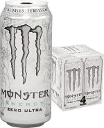 Monster Energy Zero Ultra, Sugar Free Energy Drink, 16 Fl Oz (Pack of 24)